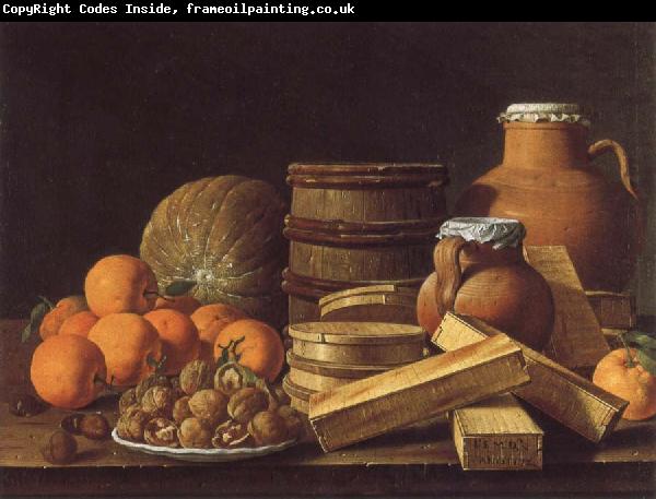 MELeNDEZ, Luis Still life with Oranges and Walnuts